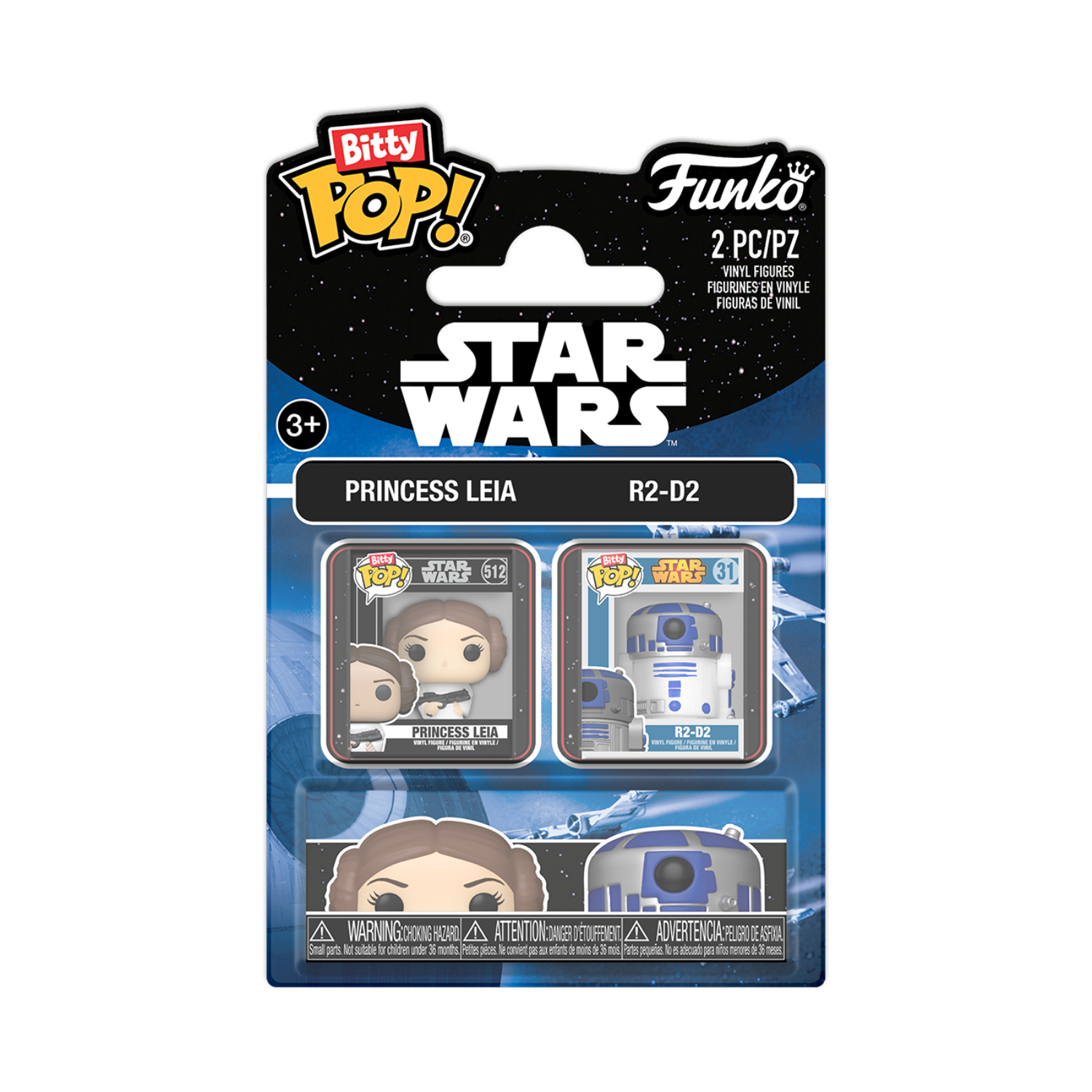 Funko Bitty Pop!: Star Wars - Princess Leia & R2-D2 2 Pack image