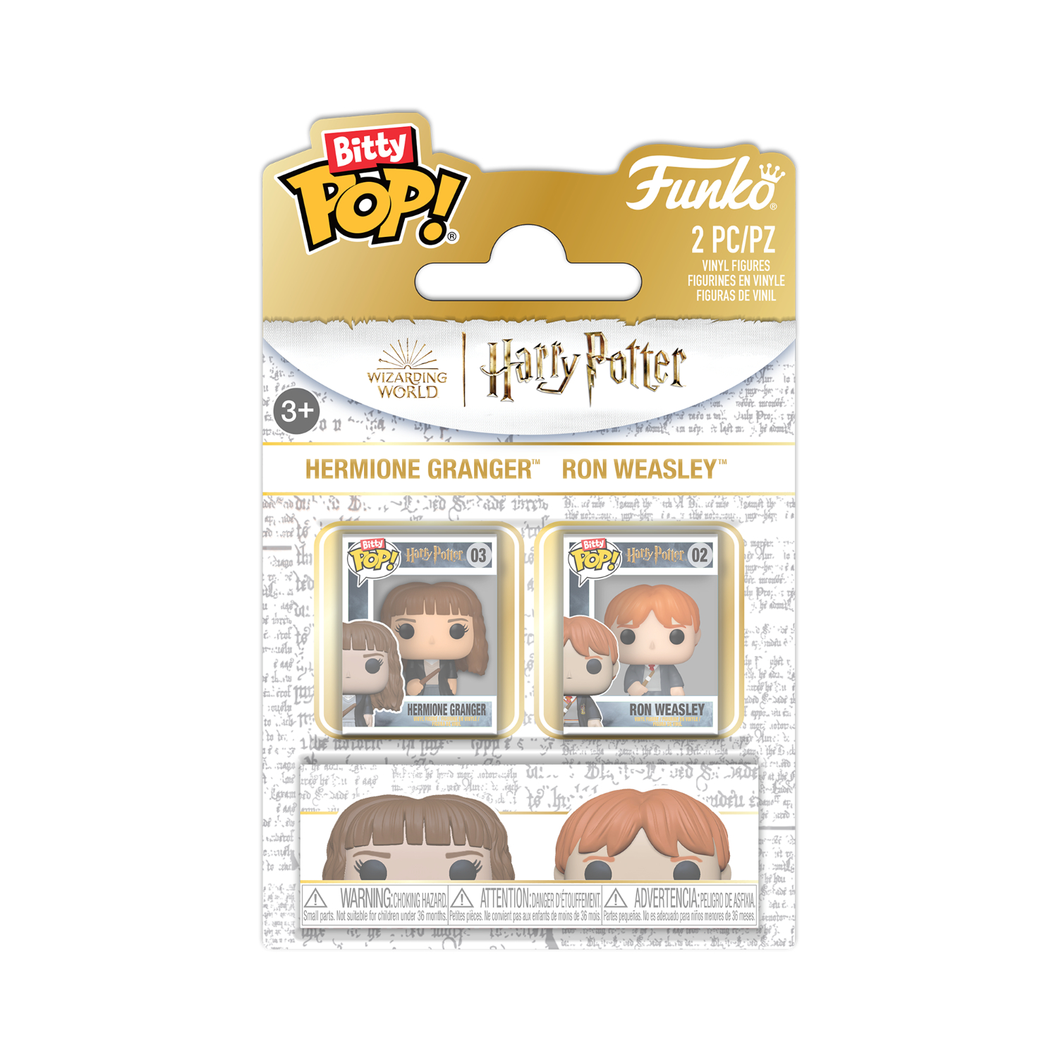 Funko Bitty Pop!: Harry Potter - Hermione Granger & Ron Weasley 2 Pack image
