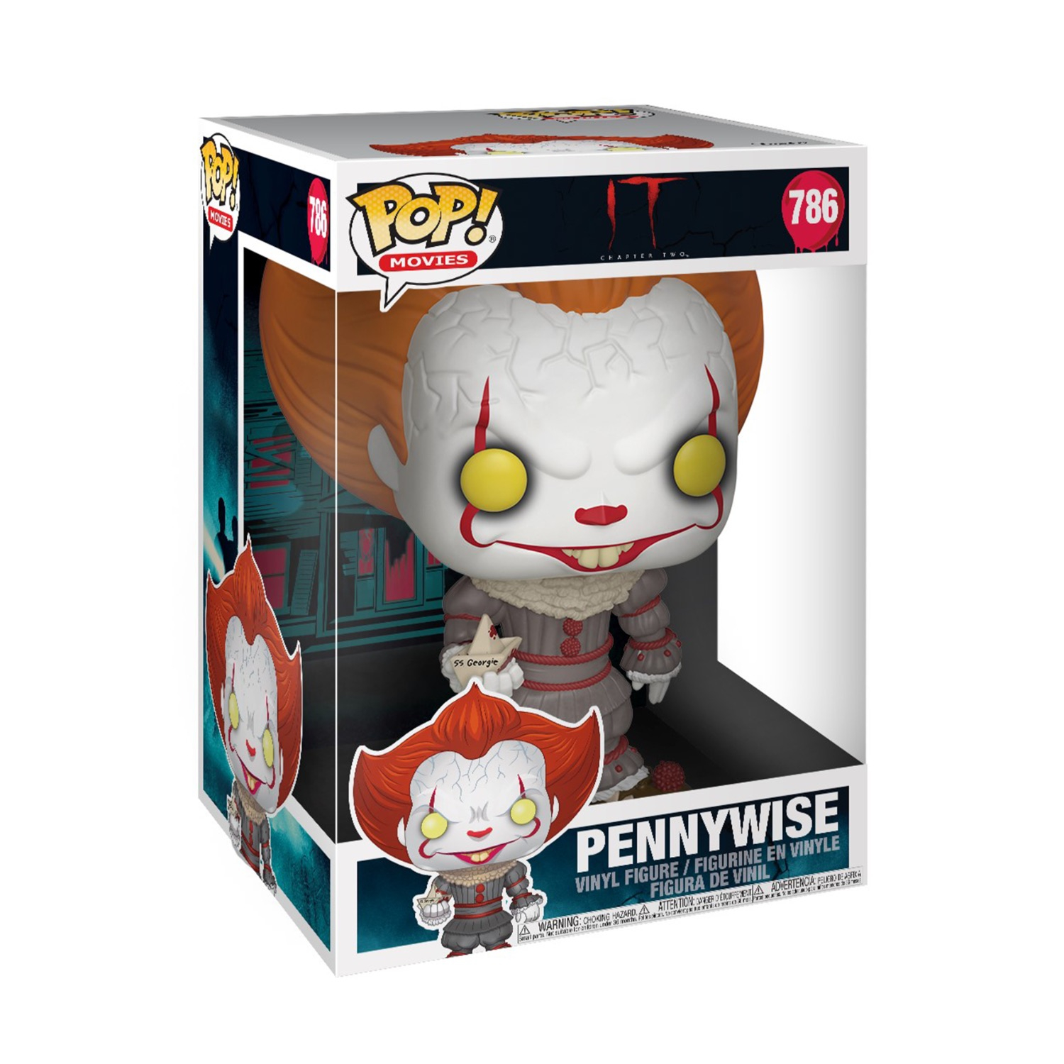 Funko Pop! Movies Jumbo: IT - Pennywise With Boat | Brandability