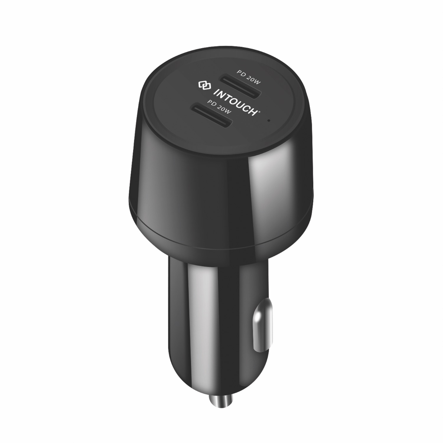 INTOUCH 2 Port PD Car Charger 40W - Black image