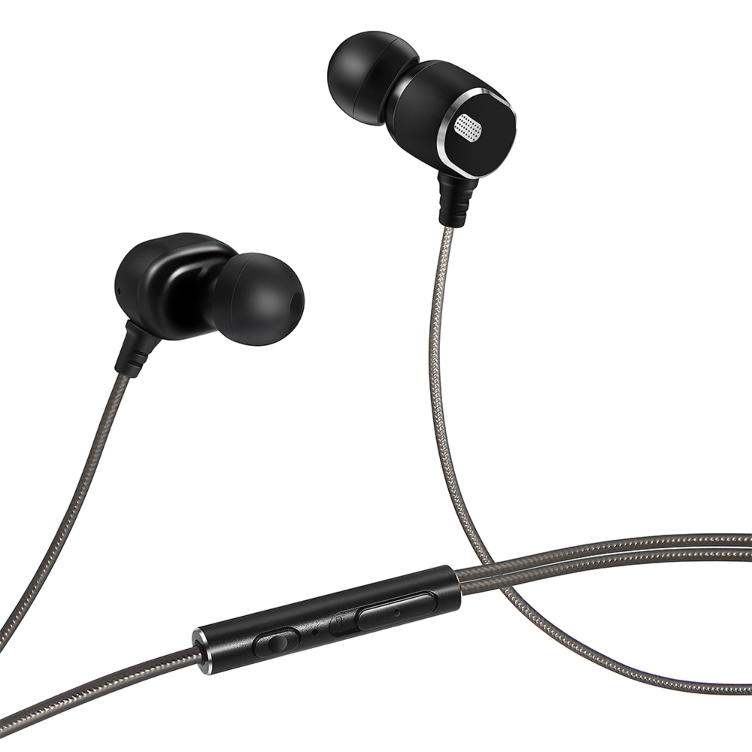 INTOUCH Explosive Wired Earphones - Black & Silver image