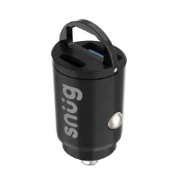 Snug Dual Port Mini Car Charger PD/USB 30W - Black image