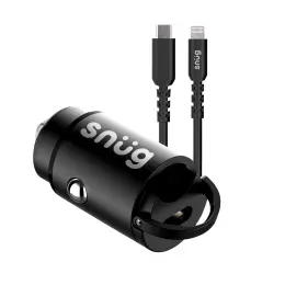 Snug Mini PD Port Car Charger With Lightning Cable - 30W image