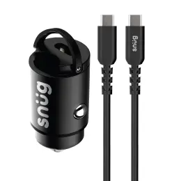 Snug Mini PD Port Car Charger With Type-C Cable - 30W image