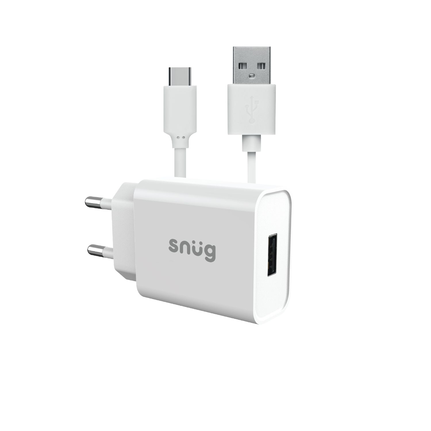 Snug Lite 1 Port Home Charger With Type-C Cable 2.1AMP image