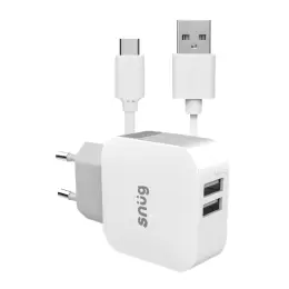 Snug 2 Port USB Home Charger With Type-C Cable 3.4AMP image