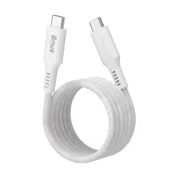 Snug Type-C To Type-C Magnetic Braided Cable 60W -  1.2 Metre - White image