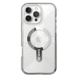 Speck Gemshell Grip MagSafe Case - Apple iPhone 16 Pro Max - Clear & Chrome image