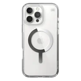 Speck Presidio Perfect Clear MagSafe Case - Apple iPhone 16 Pro Max - Clear & Chrome image