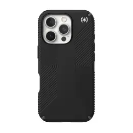 Speck Presidio2 Grip Case - Apple iPhone 16 Pro - Black & Slate Grey image