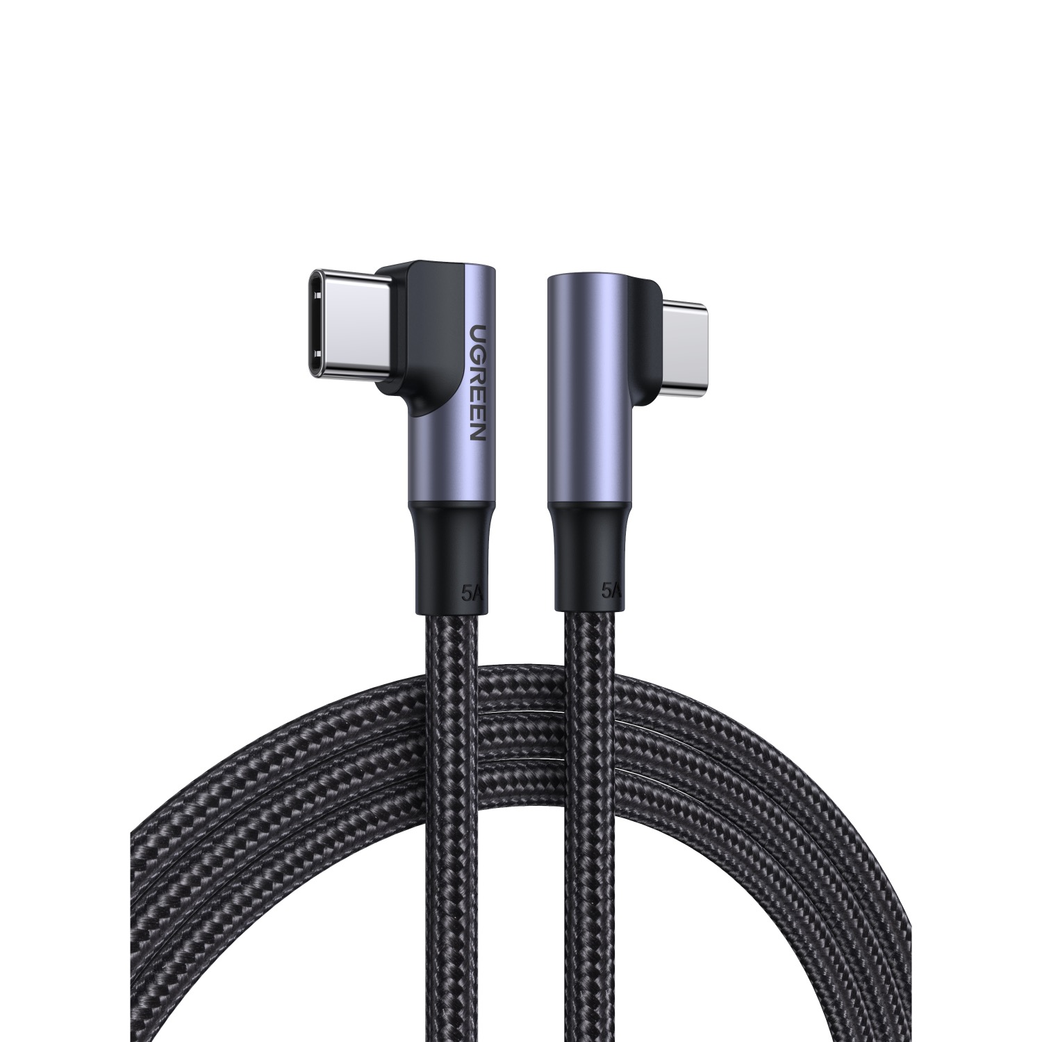 UGREEN Type-C To Type-C Right Angle Braided Cable - 2 Meter image