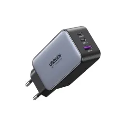 UGREEN Nexode 3 Port PD/USB Wall Charger 65W - Grey & Black image
