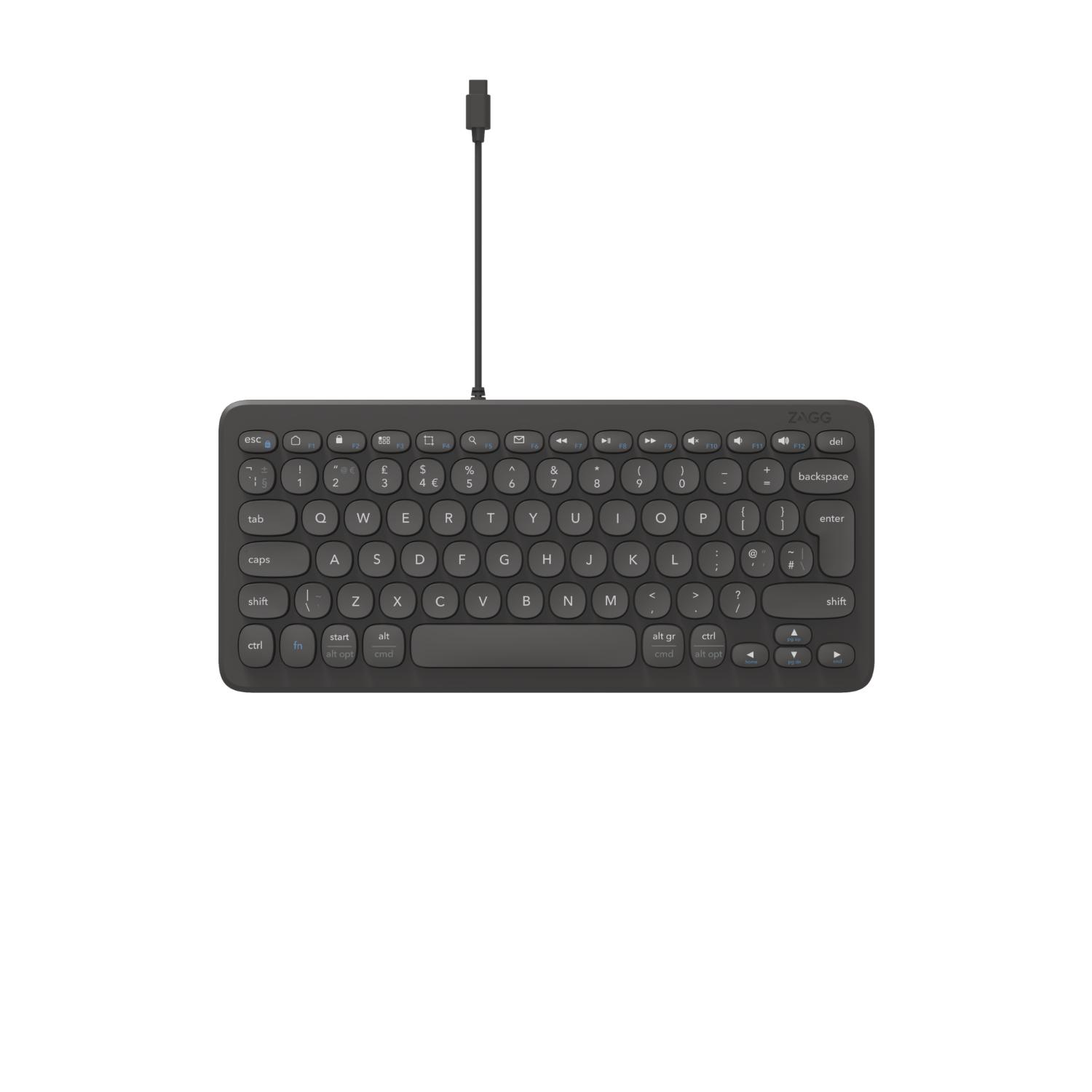 ZAGG Connect Wired 12-Inch Keyboard Type-C - Grey image