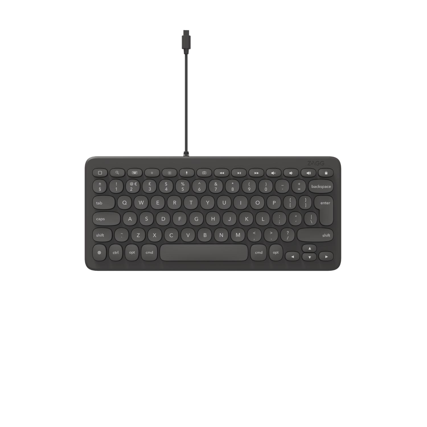ZAGG Connect Wired 12-Inch Keyboard Lightning - Grey image