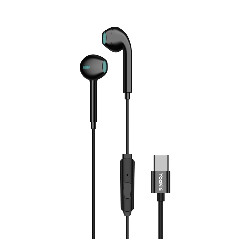 Yookie YTL-09 Wired Earphones Type-C - Black image