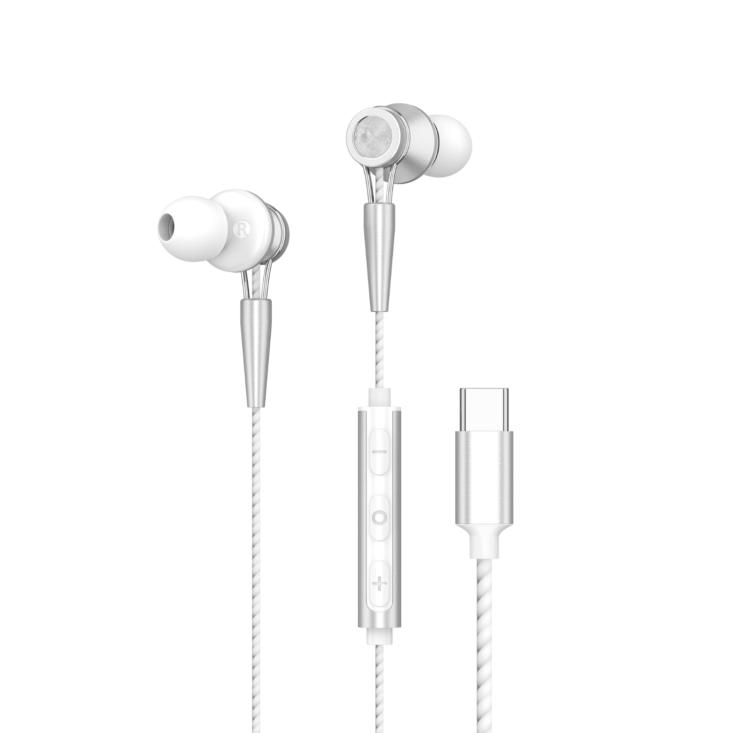 Yookie YTL-15 Wired Earphones Type-C - Black/Metal image