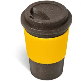 Kooshty Brown Bean Plastic Double-Wall Tumbler 400ml - Yellow image