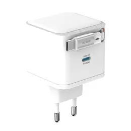 Snug 1 Port PD Charger With Retractable Cable - 35W - White image