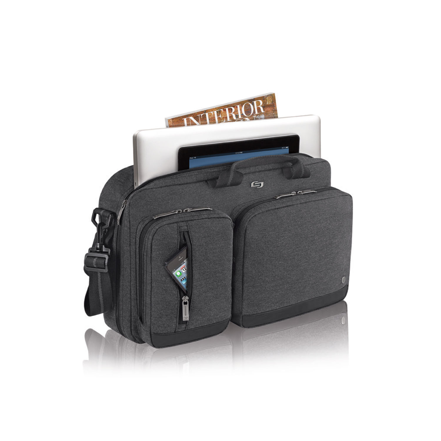 Solo Duane Urban Hybrid Briefcase - Up To 15.6 Inch - Grey image