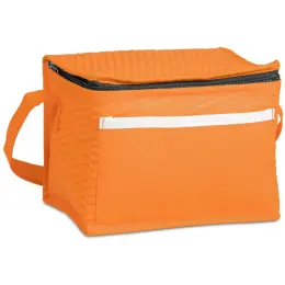 Altitude Brighton Non-Woven 6-Can Cooler Orange Closed