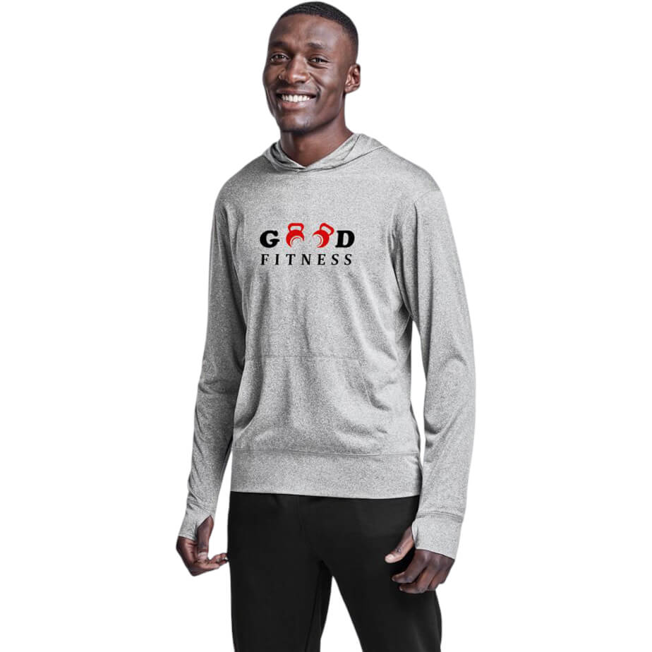 Mens Fitness Lightweight Hooded Sweater Model