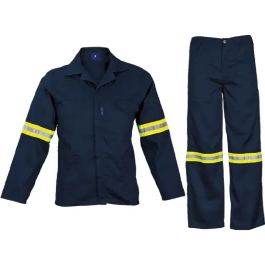 Barron Supreme Poly Cotton Conti Suit with Reflective Dark Navy Front