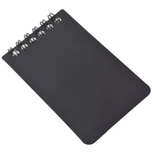 Pocket Jotter Book Black Closed
