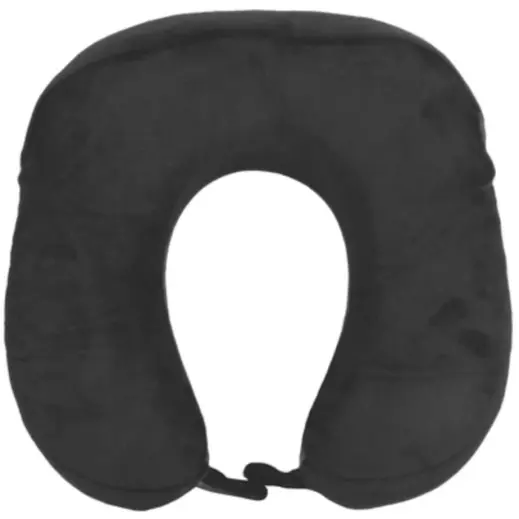 Memory Foam Travel Pillow Black-Grey Bottom