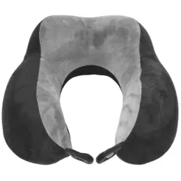 Memory Foam Travel Pillow Black-Grey Top