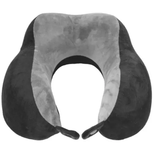 Memory Foam Travel Pillow Black-Grey Top