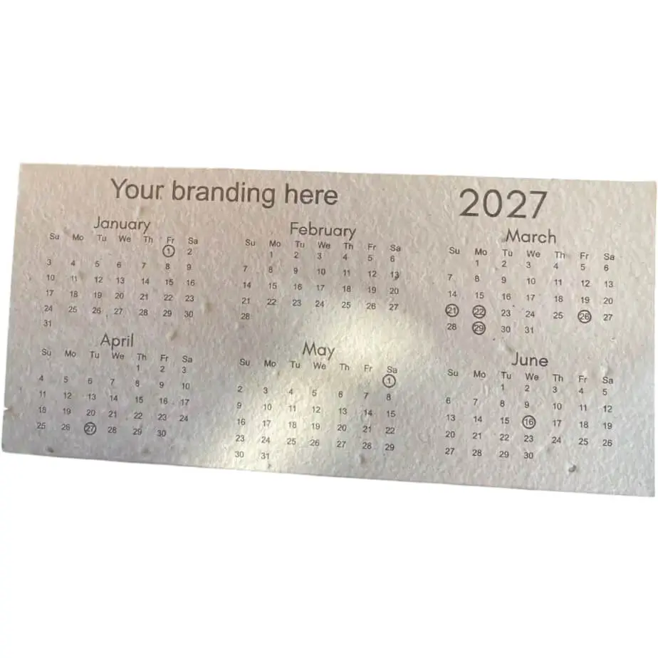 Plantable Paper Tent Calendar - 2027 Display