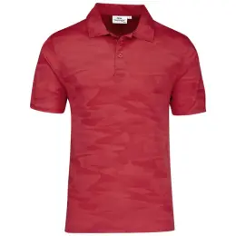 Mens Volition Golf Shirt Red Front