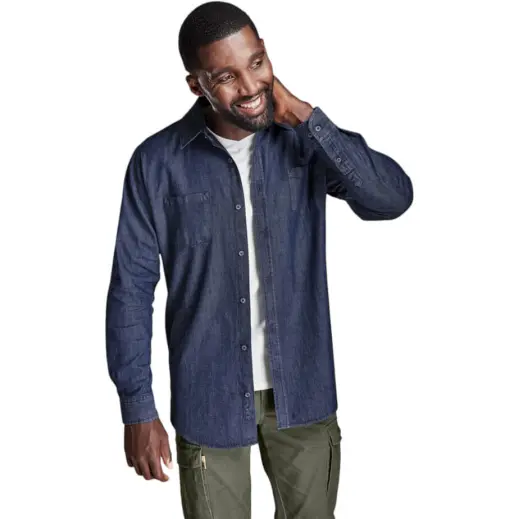 Mens Long Sleeve Eastwood Shirt Dark Blue