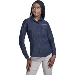 Ladies Long Sleeve Eastwood Shirt Dark Blue
