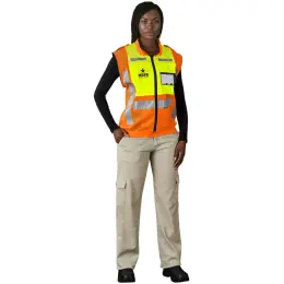 Metro Two-Tone Hi-Viz Reflective Zip-Off Jacket Model Ladies