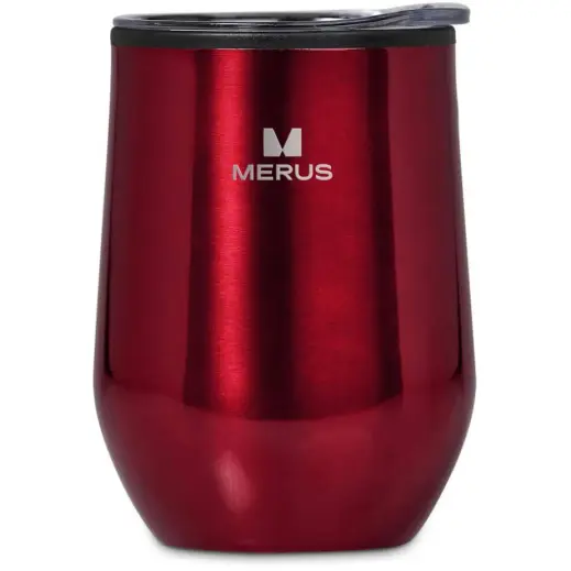 Serendipio Madison Stainless Steel & Plastic Double-Wall Tumbler Red Branded