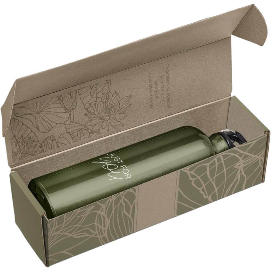 Solano Bottle in Bianca Custom Gift Box Light Green Branded