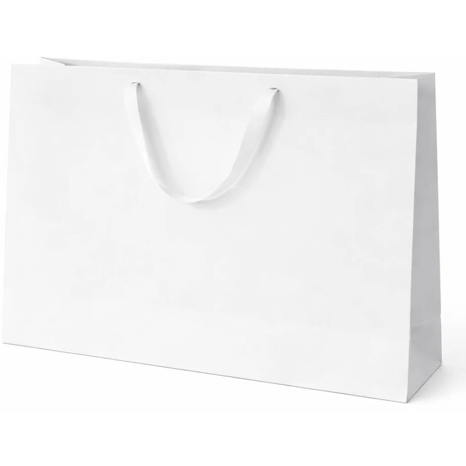 Giant Paper Gift Bag With Ribbon Handles White