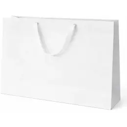 Giant Paper Gift Bag With Ribbon Handles White