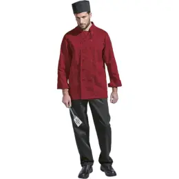Mens Savona Long Sleeve Chef Jacket Model Image