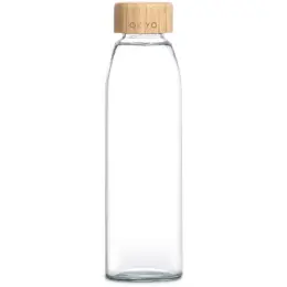 Okiyo Wabi-Sabi Glass Water Bottle Back Logo