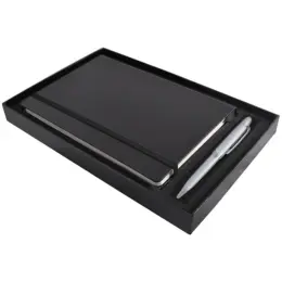 Flexi Notebook & Pen Set Black-Silver 2026
