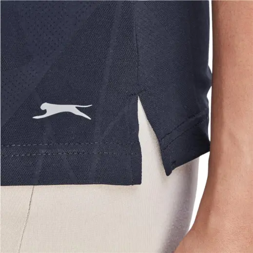 Ladies Motif Golf Shirt Close Up Logo