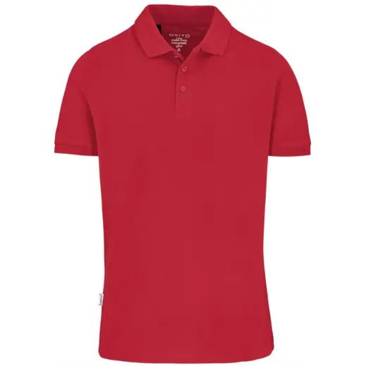 Mens Okiyo Tenyo Eco Golf Shirt Red Front