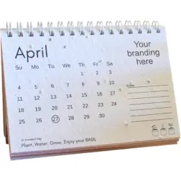 Plantable Paper Wiro Calendar - 2027 April