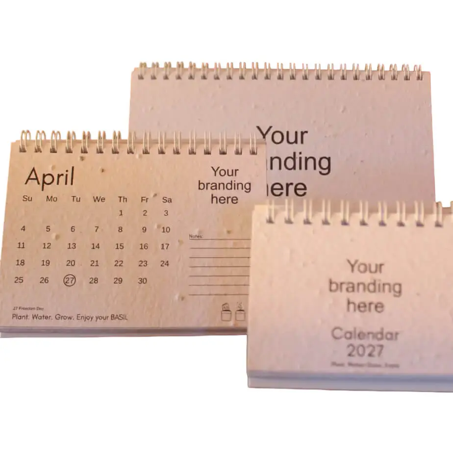 Plantable Paper Wiro Calendar - 2027 Display