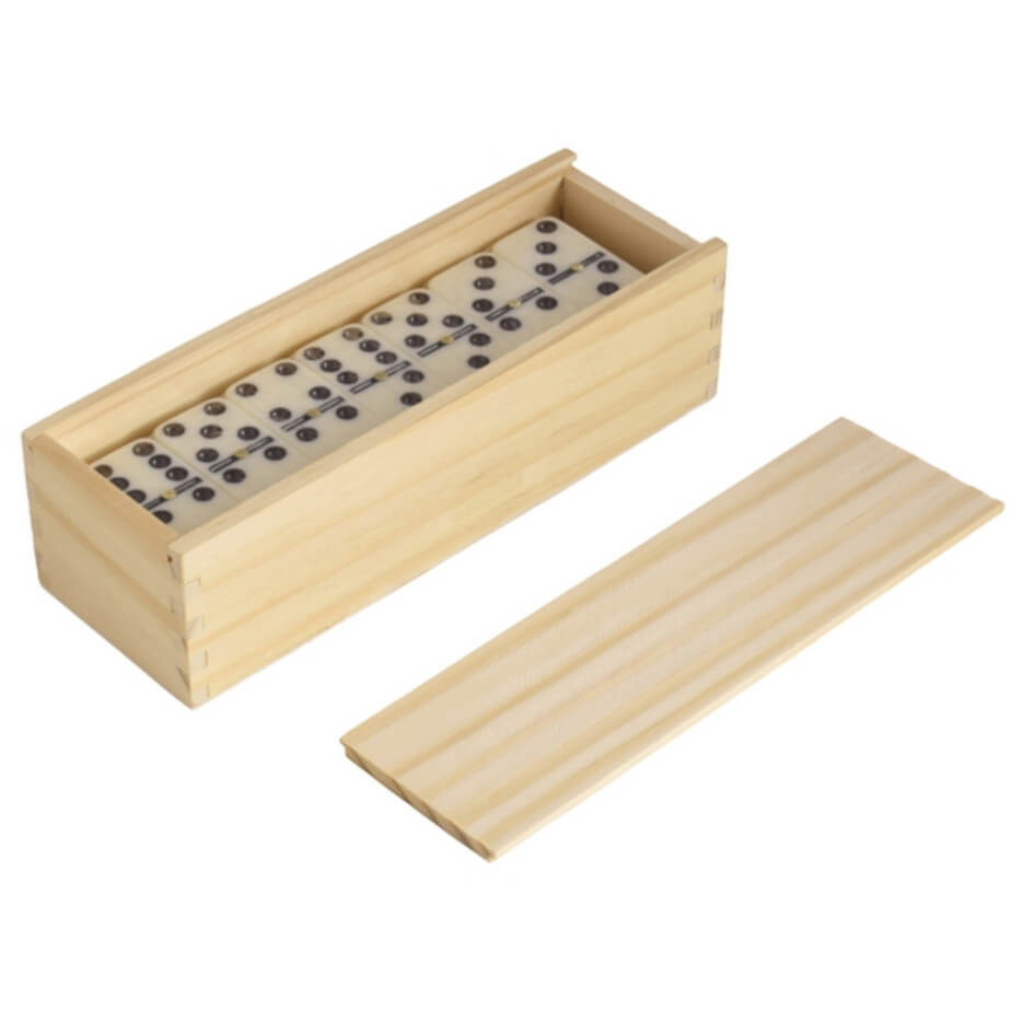 Double Six Domino Set Box Open Display