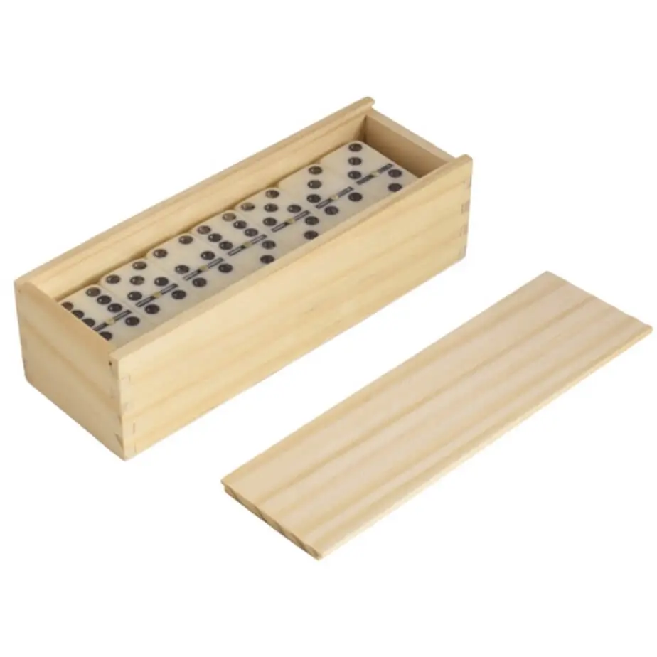 Double Six Domino Set Box Open Display