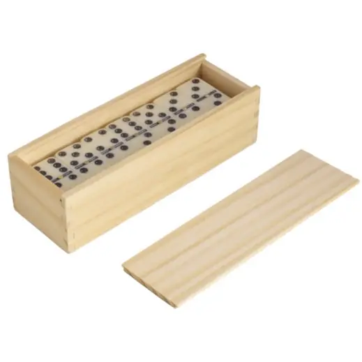Double Six Domino Set Box Open Display