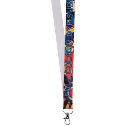 Glossy Polyester Dye Sub Lanyard With Lobster Ring - Single Side Print Display
